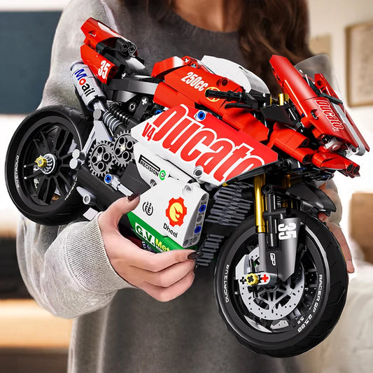 Famous V4 Motorcycle Building Blocks Set Super Motorbike Model Kit Technical Racing Kids Assembled Toys Gifts For Boys And Girls